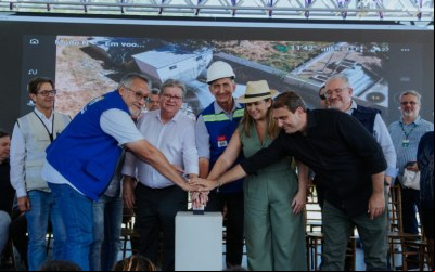 João Azevêdo e ministro Waldez Góes entregam obra de recuperação de barragem em Cajazeiras